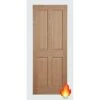Victorian 4 Panel Unfinished Internal Oak Fire Door FD30 - All Sizes