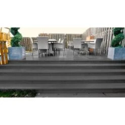 Triton WPC Double Faced Decking Board 148mm X 25mm X 3m - All Colours -Build4less Shop decking lifestyle image grey 1