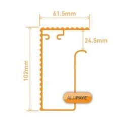 Alupave Fireproof Flat Roof & Decking Side Gutter - All Options -Build4less Shop deckinggutter