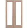 Hemlock Pattern 10 - 2 Unglazed Light Panel Pair External Doors - All Sizes