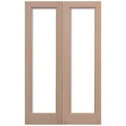 Hemlock Pattern 10 - 2 Unglazed Light Panel Pair External Doors - All Sizes