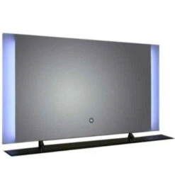 Aqua Westbury Rectangular Mirror With LED Side Lights, Demister And Shelf Kit