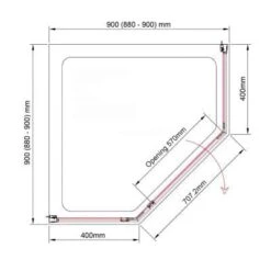 Purity Pentagonal Clear Glass Shower Enclosure & Tray -Build4less Shop fb 1390 aquaglass 900 penta 34f667d8 4c57 481f ad73 1820c02d5eae