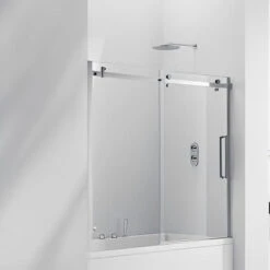 Aquaglass 8mm Frameless 2-Panel Sliding Bath Screen - 1500 X 1700mm