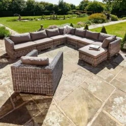 Livingstone Scuro - 7 Seater Sofa Set With Armchair & Footstool