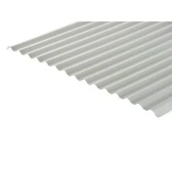 Cladco Corrugated 13/3 Profile PVC Plastisol Coated 0.5mm Metal Roof Sheet 990mm X 2000mm (Goosewing Grey) - All Sizes