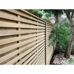 Frameless Venetian Hit And Miss Fence Panel - All Sizes -Build4less Shop horizontal slatted fence panels