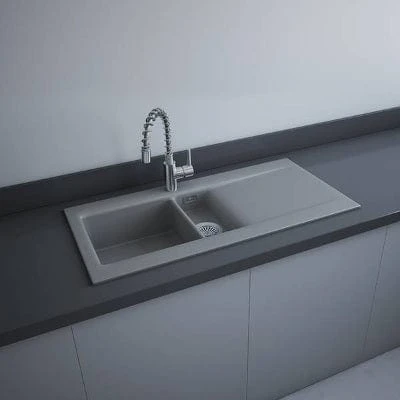 RAK Dream 1 Inset 1.5 Bowl Kitchen Sink 101cm W/ Overflow - All Colours 4 RAK Dream 1 Inset 1.5 Bowl Kitchen Sink 101cm W/ Overflow - All Colours - Image 4