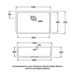 RAK Gourmet Kitchen Sink 4 MKII Single Bowl Fireclay Inset -Build4less Shop image 85 30d379b4 7051 4f55 a35d 75ee92e6b715