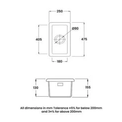RAK Gourmet Kitchen Sink 7 Rectangular Undermount Half Bowl Fireclay -Build4less Shop image 92 5453f6c9 246b 422d 8113 ec30abd0c2b6