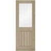 Belize Light Grey Pre-Finished 1 Glazed Clear With Frosted Lines Light Panel Interior Door - All Sizes
