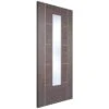 Vancouver Medium Grey Laminated 1 Glazed Clear Light Panel Interior Door - All Sizes