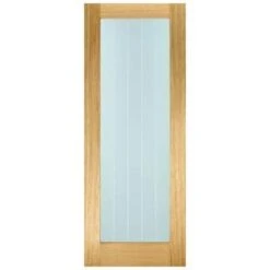 Oak Mexicano Pattern 10 Glazed Un-Finished Internal Door - All Sizes