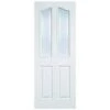 Mayfair Moulded White Primed 2 Glazed Light Frosted Light Panels Interior Door - All Sizes