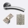 Jupiter Polished Chrome/Satin Chrome Handle Hardware Pack