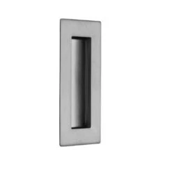 Satin Chrome Black Pocket Door Handle