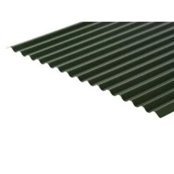 Cladco Corrugated 13/3 Profile PVC Plastisol Coated 0.7mm Metal Roof Sheet (Juniper Green) - All Sizes