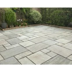 Indian Sandstone Patio Pack Kandla Grey (60 Slabs - 18.97m2 Per Pack) - All Colours