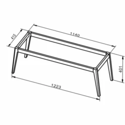 Aqua Kompass Oak Floor Standing Leg Set - All Sizes -Build4less Shop kompass 1200 bench line