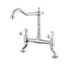 Utica Classic Cranked Bridge Kitchen Mixer Tap
