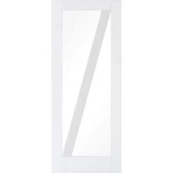 Barn White Primed 1 Glazed Clear Light Panel Internal Door - All Sizes