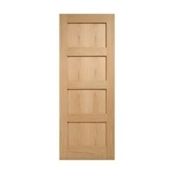 Oak Shaker 4 Panel Pre-Finished Internal Door - All Sizes