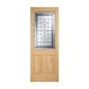 Winchester Oak Unfinished 1 Part Obscure Double Glazed Light Panel External Door - All Sizes