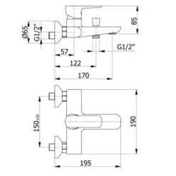 Maya Chrome Bath Shower Mixer -Build4less Shop maya bsm dimensions