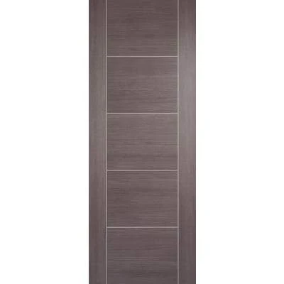 Vancouver Medium Grey Laminated 5 Panel Interior Fire Door FD30 - All Sizes 1 Vancouver Medium Grey Laminated 5 Panel Interior Fire Door FD30 - All Sizes