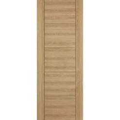 Vancouver Oak Laminated 5 Panel Interior Door - All Sizes