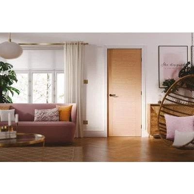 Oak Vancouver 5 Panel Pre-Finished Solid Internal Fire Door FD30- All Sizes 2 Oak Vancouver 5 Panel Pre-Finished Solid Internal Fire Door FD30- All Sizes - Image 2