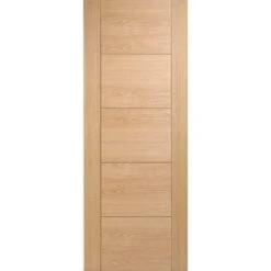 Oak Vancouver 5 Panel Pre-Finished Solid Internal Fire Door FD30- All Sizes
