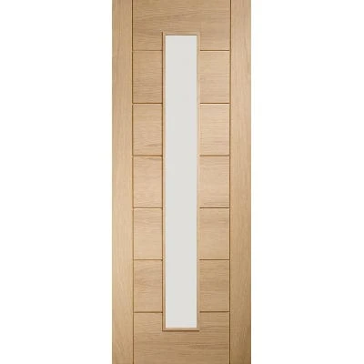 Palermo Original 1 Light Unfinished Oak Internal Door With Clear Glass 1 Palermo Original 1 Light Unfinished Oak Internal Door With Clear Glass