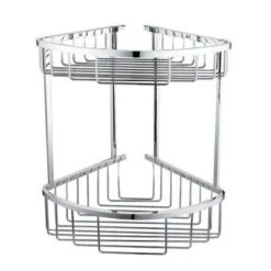 Double Corner Chrome Round Front Basket
