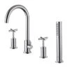 4 Hole Deck Mounted Bath Shower Mixer Tap