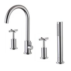 4 Hole Deck Mounted Bath Shower Mixer Tap