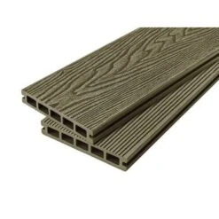 Cladco WPC Woodgrain Reversible Hollow Decking Board 150mm X 25mm X 2.4m - All Colours -Build4less Shop reversible hollow composite olive green rgb 2