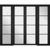 Soho Black Primed 16 Glazed Clear Light Panels Interior Room Divider - 2031mm X 2478mm