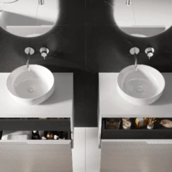 Aquatrend 420mm Countertop Round Basin Inc Waste - All Colours -Build4less Shop round countertop lifestyle 1