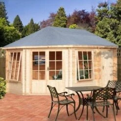 Rowney Corner Log Cabin W/ Store - 10ft X 14ft