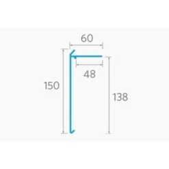 F6 GRP Roof Edge Trim 150mm X 60mm X 3m - All Colours -Build4less Shop ryno f6 flat arm profile for felt