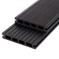 RynoTerrace Classic Grooved Reversible Composite Deck Board - All Colours -Build4less Shop ryno572000classicgroovedreversiblecharcoaldeckboardjpg