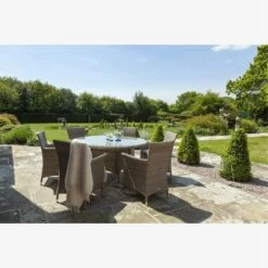 Serica 6 Seat Round Dining Set -Build4less Shop serica 6seat sq2 1024x1024 a4c9c4f8 db00 4cac bc34 1dcae734c0d1