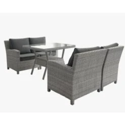 Baret 4 Seater Modular Rattan Dining Set