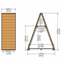 Tongue And Groove Triangular Log Store (Pressure Treated) - All Sizes -Build4less Shop shire large triangular tongue groove log store 920af6f409d18734cf32f496dd4941ea original 1