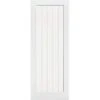 Moulded Textured Vertical White Primed 1 Glazed Clear With Frosted Lines Light Panel - All Sizes