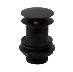 Aqua Unslotted Sprung Plug & Basin Waste -Build4less Shop unslotted sprung basin waste matt black co web 01