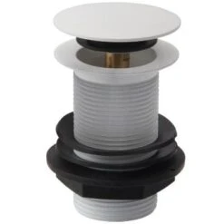 Aqua Unslotted Sprung Plug & Basin Waste -Build4less Shop unslotted sprung basin waste matt white co web 01