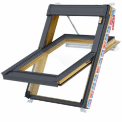 Keylite Pine Centre Pivot Roof Window Hi-Therm Premium Electric - All Sizes