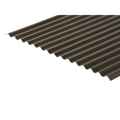 Cladco Corrugated 13/3 Profile PVC Plastisol Coated 0.7mm Metal Roof Sheet (Van Dyke Brown) - All Sizes 1 Cladco Corrugated 13/3 Profile PVC Plastisol Coated 0.7mm Metal Roof Sheet (Van Dyke Brown) - All Sizes